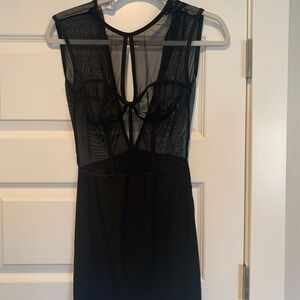 Roma Black Sheer Chemise